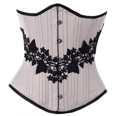 Timeless Trends Nude with Black Lace Corset