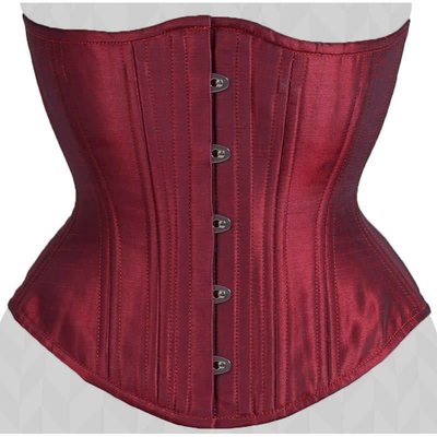 Timeless Trends Solid Burgundy Hourglass Corset