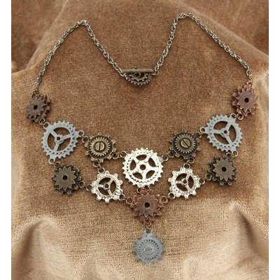 elope Multi Gear Necklace & Earrings