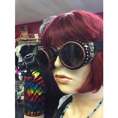 Bronze Goggles with Lighted Loupe and Studded Band (286)
