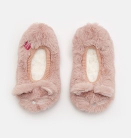 Joules Cosy Fluffy Mule Junior Slippers Soft Pink - Slippers