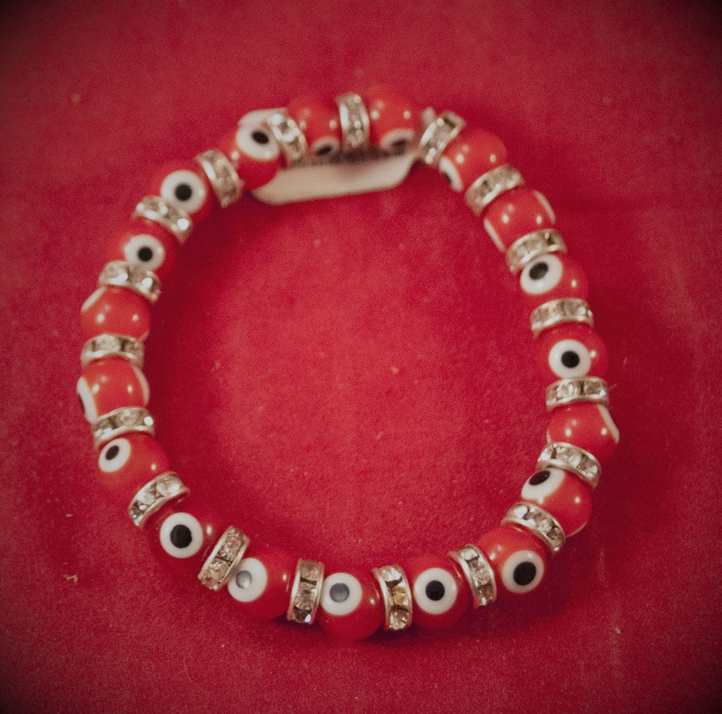 Evil Eye Bracelet Red 4mm Hex Old World Witchery Hex Evil Eye Bracelet Red 4mm