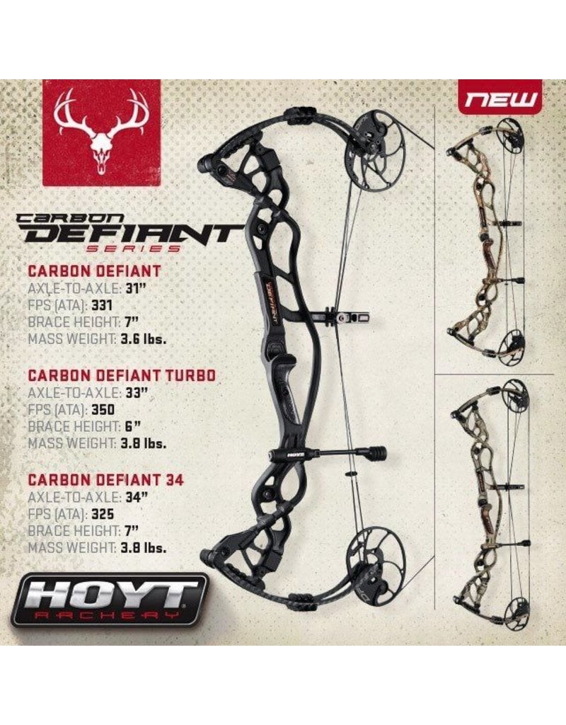 HOYT CARBON DEFIANT 34 RH 60# (#2 27-29”) RIDGE REAPER - Easthill Outdoors