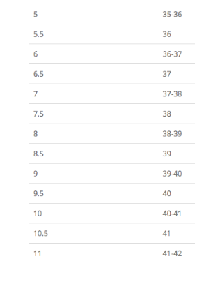 Studio Works Size Chart