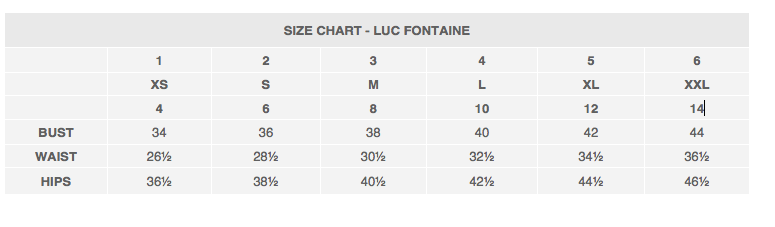 Le Chic Size Chart