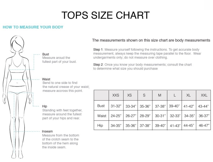 Annie Cloth Size Chart