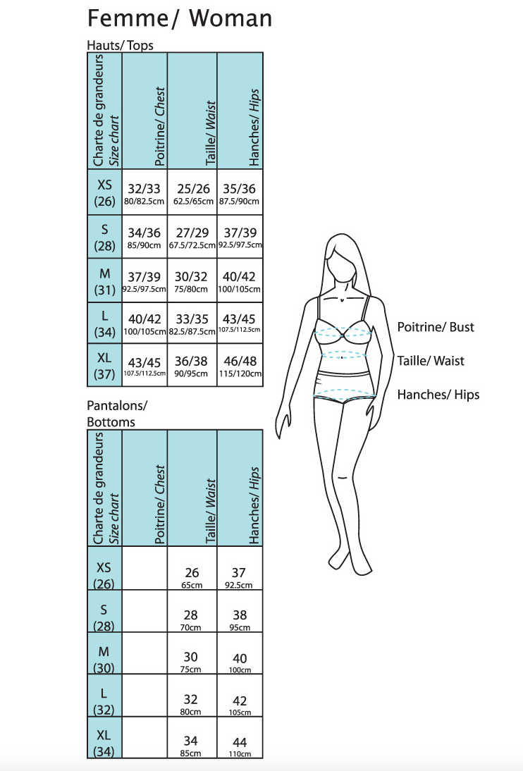 SIZE GUIDE - Boutique Nomade