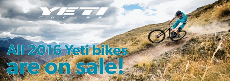 2016 Yeti bikes on sale.