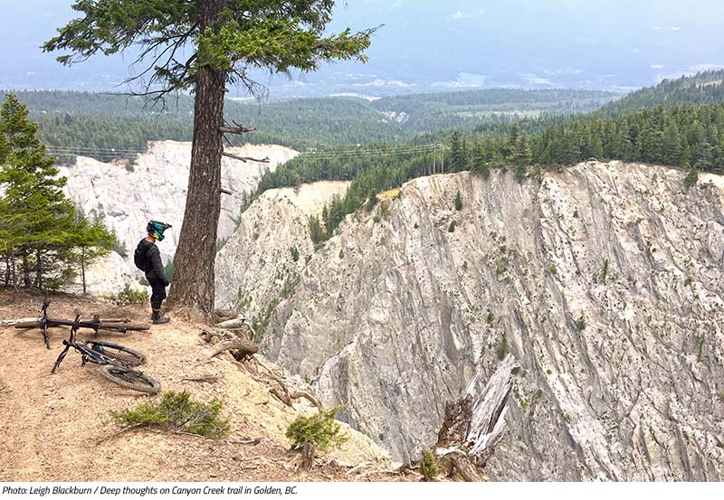 Canyon Creek Trail in Golden, BC. Image by Leigh Blackburn from the Sovereign Cycle blog post: Is Now the Golden Age of Mountain Biking?