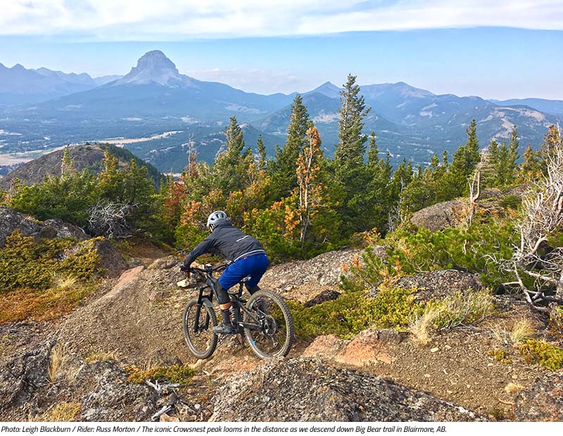 Russ Morton keeps his eye on the trail rather than the view on Big Bear. Image by Leigh Blackburn from the Sovereign Cycle blog post: Is Now the Golden Age of Mountain Biking?