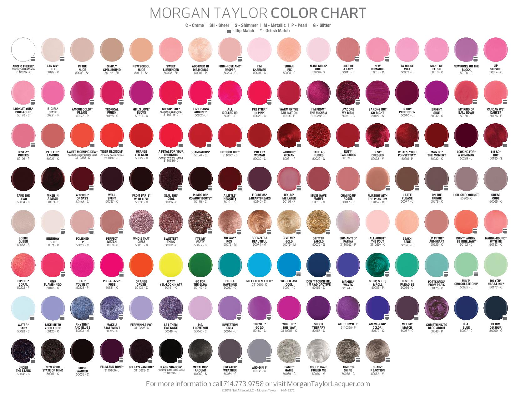 Morgan Taylor Color Chart 