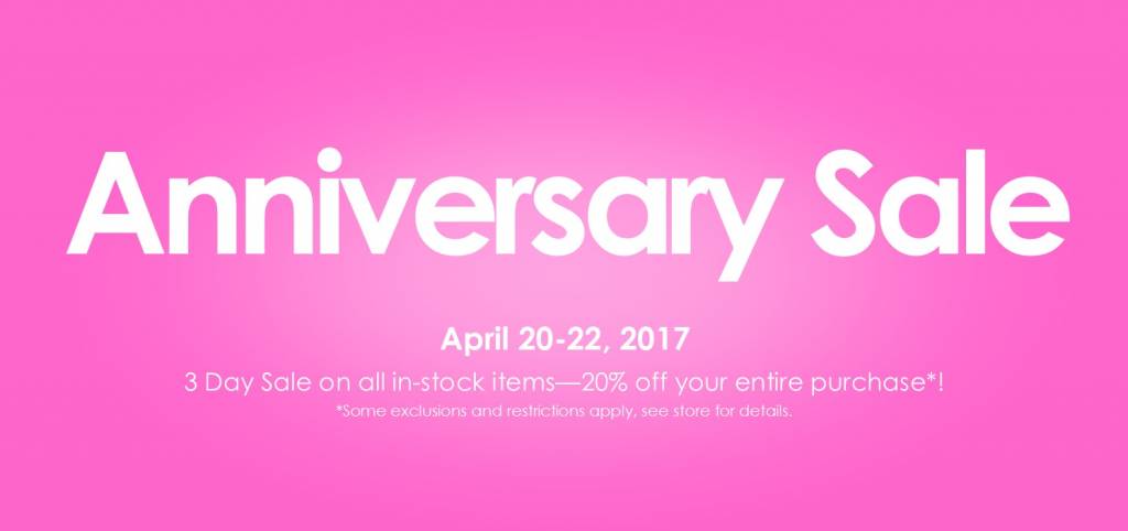 Anniversary Sale 2017