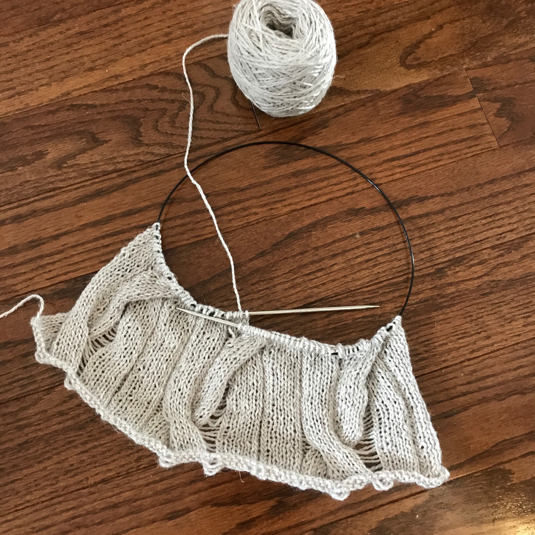 Sue2Knits River Ripples WIP