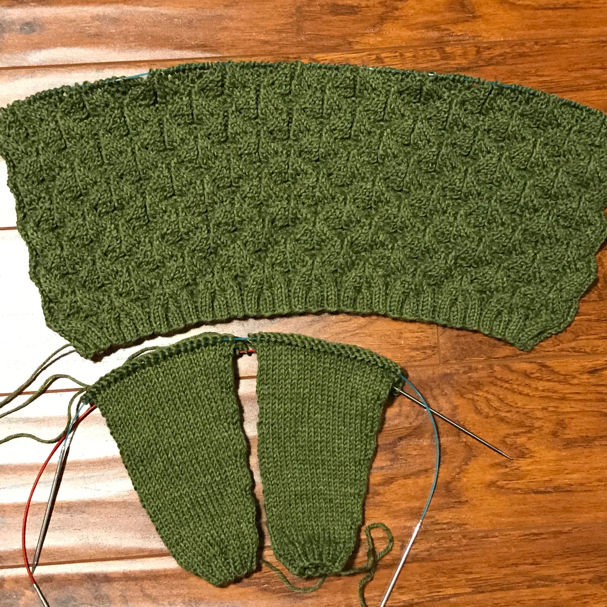 Sue2Knits Faunajakke WIP