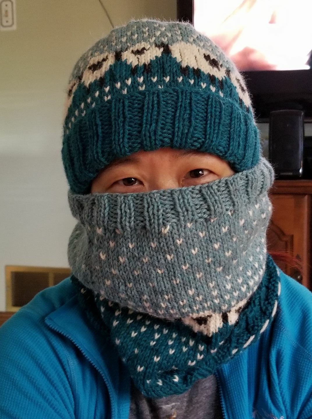 Cecilia's Baa-ble Hat and Cowl