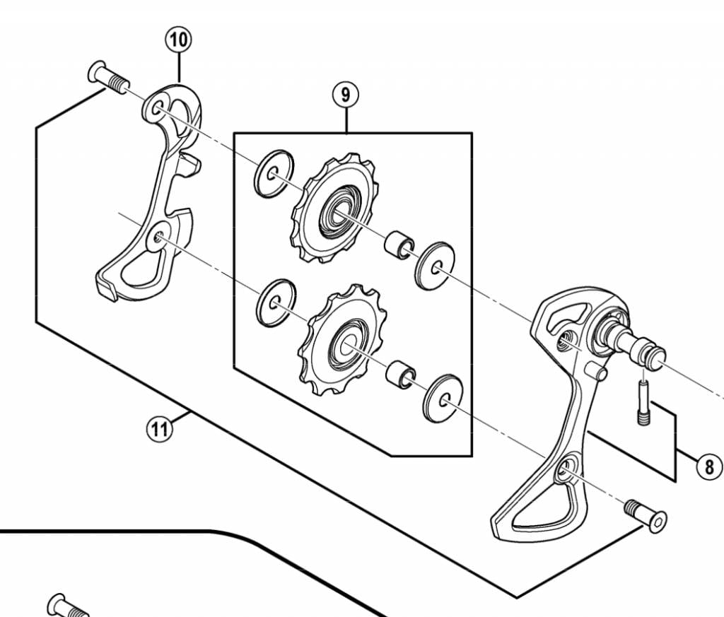 set up shimano 105 rear derailleur