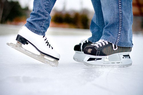 Ice Skating in Lake Tahoe width=