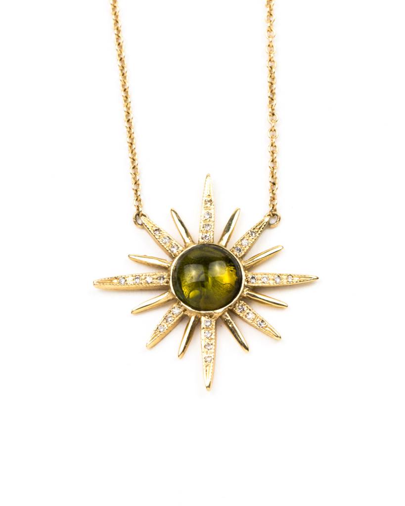 Tourmaline Starburst Necklace