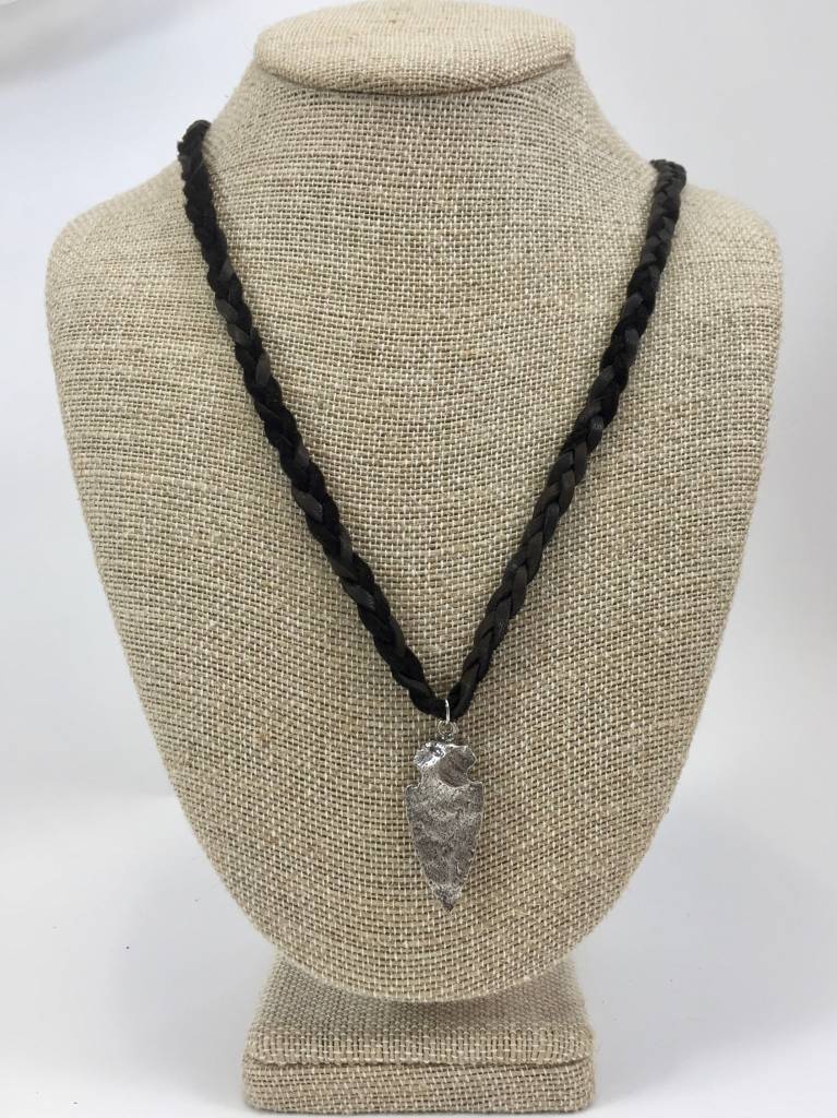 Small Arrowhead Leather Necklace
