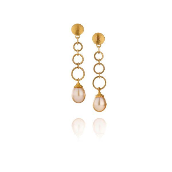 Lisa Black Jewellery Golden Vermeer Drop Earrings Australian Lisa Black Jewellery Golden Vermeer Drop Earrings Australian South Sea Pearl 22ct Gold