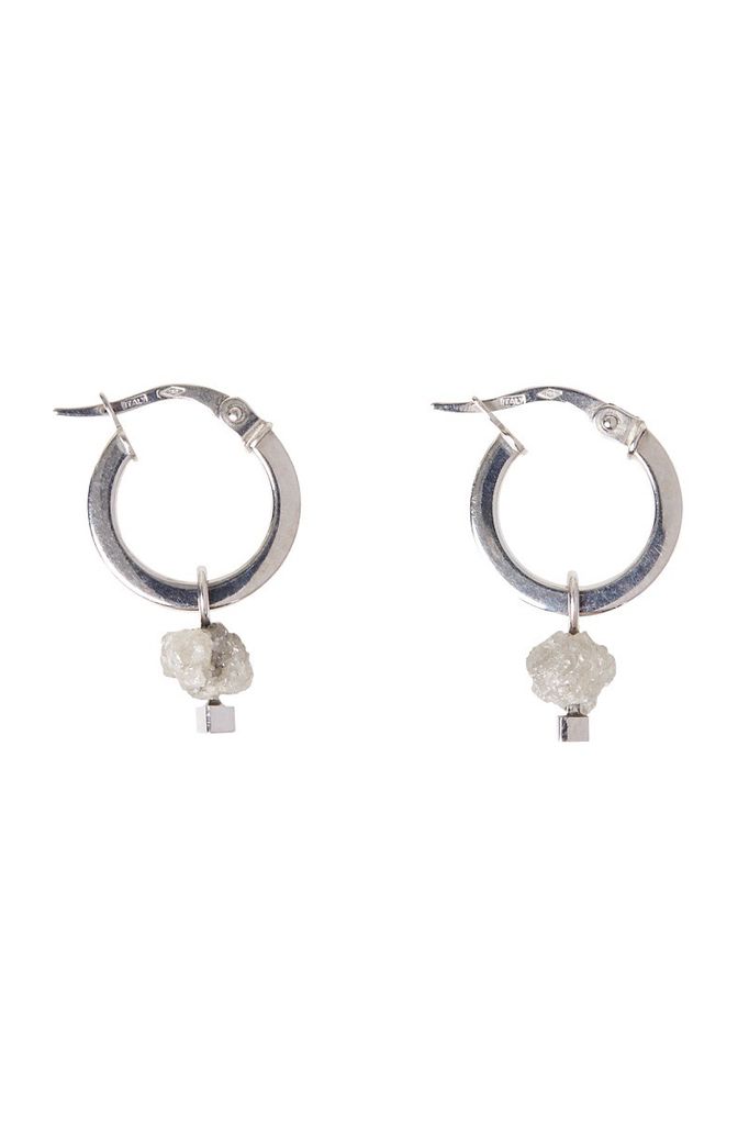 Olly Rose Rough Diamond And 18ct White Gold Earrings Australia Olly Rose Rough Diamond And 18ct White Gold Earrings Australia