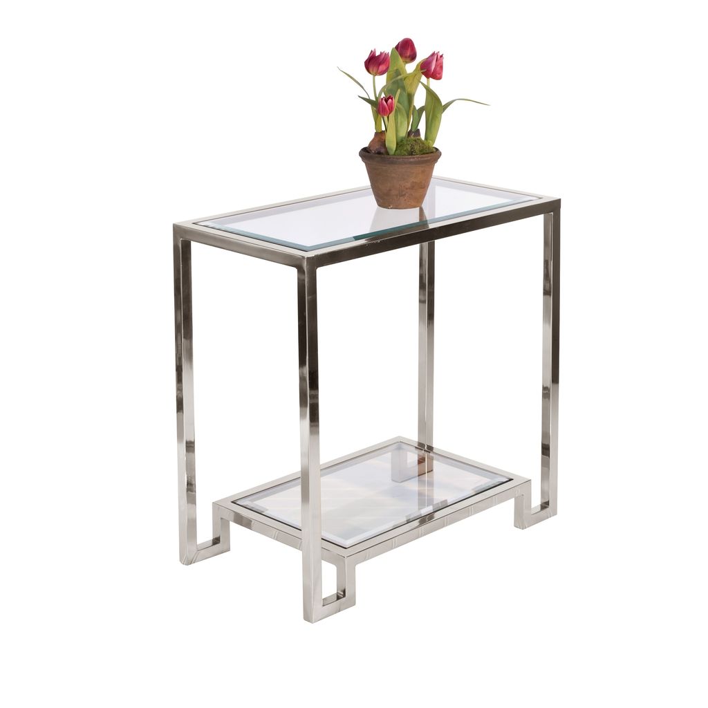 Domino Silver Leaf Side Table Wostbrock Home Domino Silver Leaf Side Table