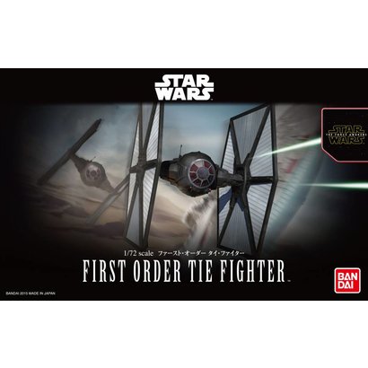 BAN - Bandai Gundam 203218 First Order Tie Fighter "Star Wars: The Force Awakens", Bandai Star Wars 1/72 Plastic Model