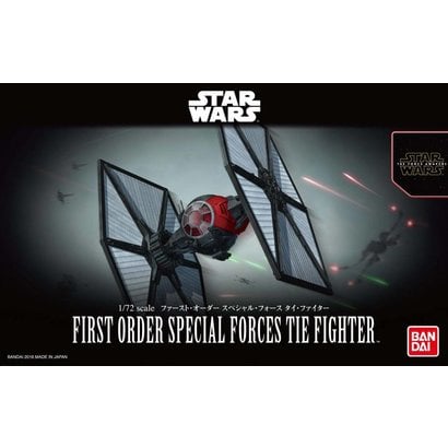 BAN - Bandai Gundam 203219 First Order Special Forces Tie Fighter "Star Wars: The Force Awakens", Bandai Star Wars 1/72 Plastic Model