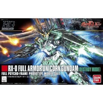BAN - Bandai Gundam 189487 #178 Full Armor Unicorn Gundam (Destroy Mode) "Gundam UC", Bandai HGUC 1/144
