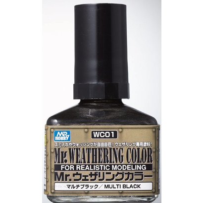 GNZ-Gunze Sangyo WC01 MULTI BLACK, GSI, Mr. Weathering Color Paint