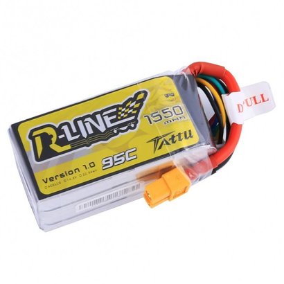 Tattu Tattu R-Line 1550mAh 95C 4S1P lipo battery pack with XT60 Plug