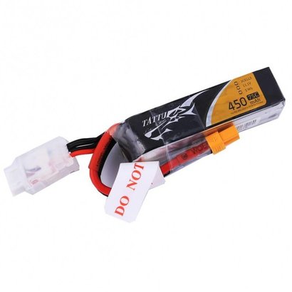 Tattu Tattu 450mAh 11.1V 75C 3S1P Lipo Battery Pack with XT30 plug - Long Size for H Frame