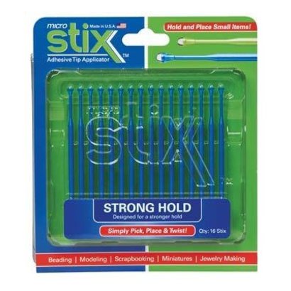 MCB - Microbrush MHSTIX16-B MicroStix Adhesive Tip Applicators Strong Hold
