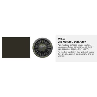 VLJ-VALLEJO ACRYLIC PAINTS 76517 DARK GREY WASH 35ML *