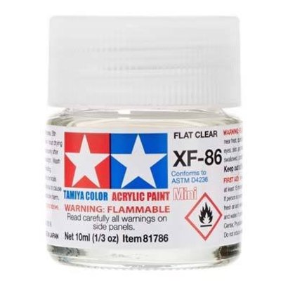 TAM - Tamiya 865- 81786 Acrylic Mini XF86 Flat Clear 10ml Bottle