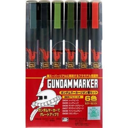 BAN - Bandai Gundam GMS108 Gundam Marker Zeon Set of 6