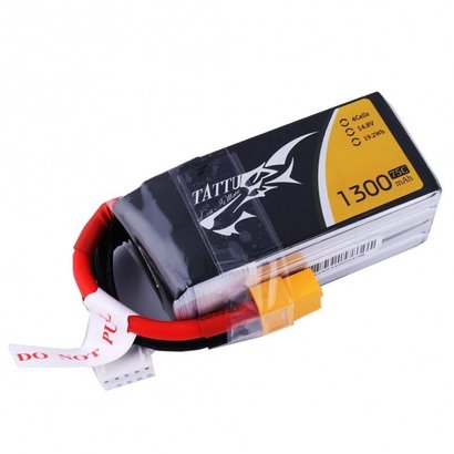 Tattu Tattu 1300mAh 75C 4S1P lipo battery pack with XT60 plug