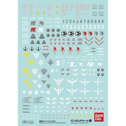 BAN - Bandai Gundam 219606 Decal Sets No.107 Mobile Suit Gundam Uc 1