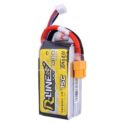Gens ace Tattu R-Line 1300mAh 75C 3S1P lipo battery pack with XT60 Plug