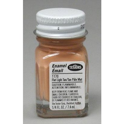 TES - Testors 1170 Enamel 1/4oz Flat Light Tan