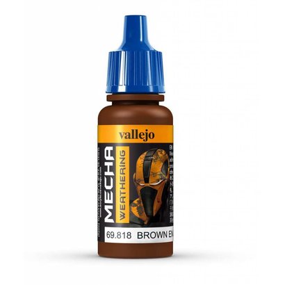 VLJ-VALLEJO ACRYLIC PAINTS 69818 Brown Engine Soot (Matt) Mecha Color 17ml Bottle