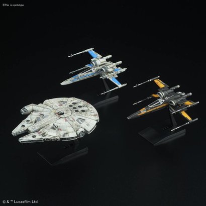 BAN - Bandai Gundam 219769 Resistance Vehicle Set "Star Wars: The Last Jedi", Bandai Star Wars 1/144 & 1/350 Plastic Model