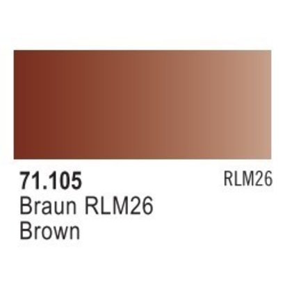 VLJ-VALLEJO ACRYLIC PAINTS 71105 BROWN RLM26 17ML - Model Air