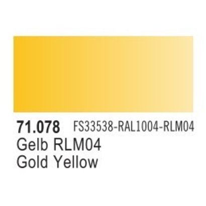 VLJ-VALLEJO ACRYLIC PAINTS 71078 RLM04 YELLOW 17ML - Model Air