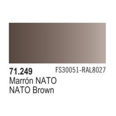 VLJ-VALLEJO ACRYLIC PAINTS 71249 NATO BROWN 17ML - Model Air