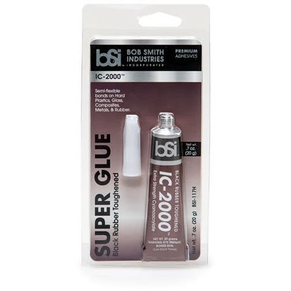 BSI - Bob Smith Industries, Inc. 117H IC-2000 black rubber-toughened cyanoacrylate