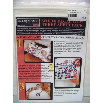 BMF - Bare Metal Foil 120 WHITE INKJET DECAL FILM