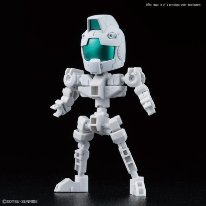 BAN - Bandai Gundam 225765 Cross Silhouette Frame (White) "Mobile Suit Gundam", Bandai SDGCS