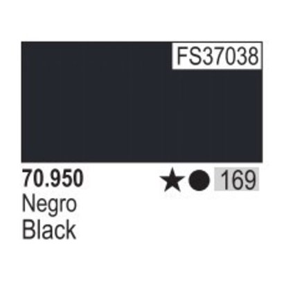 VLJ-VALLEJO ACRYLIC PAINTS 70950 BLACK 17ML