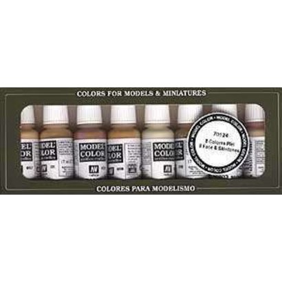 VLJ-VALLEJO ACRYLIC PAINTS FACE/SKIN COLORS PAINT SET 17ML